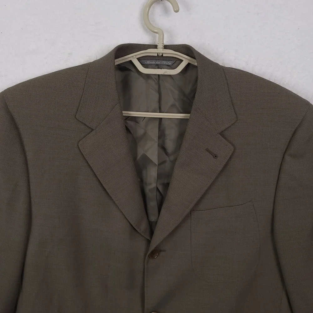 Canali Proposta Blazer Mens 50 Brown Wool 3-Button Italian Sport Coat Luxury
